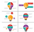 Light bulb idea presentation templates Abstract Infographic elementsflat design set for brochure flyer leaflet marketing