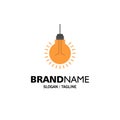 Light, Bulb, Idea, Tips, Suggestion Business Logo Template. Flat Color Royalty Free Stock Photo