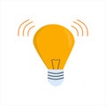 Light bulb illustration. Electricity, home repair, home renovation concept