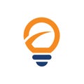 Light Bulb With Improvement or develeopment symbol Royalty Free Stock Photo