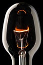 Light bulb isolated on black Royalty Free Stock Photo