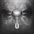 Light Bulb isolated. Illustration. Royalty Free Stock Photo