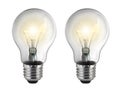 Light bulb isolated, On white background Royalty Free Stock Photo