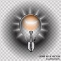 Light Bulb isolated. Vector illustration. Royalty Free Stock Photo