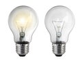 Light bulb isolated, On white background Royalty Free Stock Photo