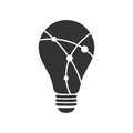 Light Bulb Lamp Connection Logo Template Illustration Design. Vector EPS 10 Royalty Free Stock Photo