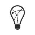 Light Bulb Lamp Connection Logo Template Illustration Design. Vector EPS 10 Royalty Free Stock Photo