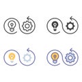 Creative solution. Implementation icon Royalty Free Stock Photo