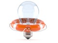 Light bulb with life buoy concept Royalty Free Stock Photo