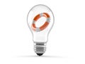 Light bulb with life buoy Royalty Free Stock Photo