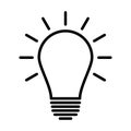 Light bulb line icon. Idea sign, solution, thinking concept. Vector Royalty Free Stock Photo