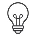 Light Bulb line icon, lamp and idea, light