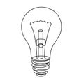 Light Bulb line icon vector illustration isolated on white background. Idea sign, solution, thinking concept clipart. Royalty Free Stock Photo