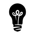 Light Bulb line icon vector, isolated on white background Royalty Free Stock Photo