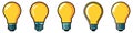 Light bulb logo icon. Set of light bulbs. Innovative idea concept Royalty Free Stock Photo
