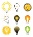 Light Bulb Logo Set Royalty Free Stock Photo