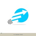 Light Bulb Logo Template Illustration Design. Vector EPS 10 Royalty Free Stock Photo