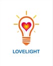 Light bulb lovelight Royalty Free Stock Photo