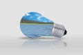 Light bulb with nature inside Royalty Free Stock Photo