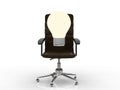 Light bulb on office chair