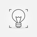 Light Bulb outline vector icon. Idea and Startup linear sign