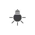 Light bulb photo camera settings vector icon