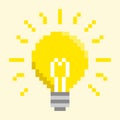 Light Bulb Pixel Art Royalty Free Stock Photo