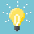 Light Bulb Pixel Concept.