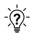 Light bulb question icon