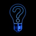 Light bulb with question sign