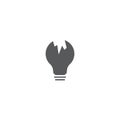 Light bulb recycling vector icon symbol isolated on white background Royalty Free Stock Photo