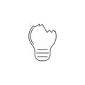 Light bulb recycling vector icon symbol isolated on white background Royalty Free Stock Photo