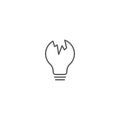 Light bulb recycling vector icon symbol isolated on white background Royalty Free Stock Photo