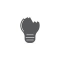Light bulb recycling vector icon symbol isolated on white background Royalty Free Stock Photo