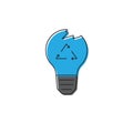 Light bulb recycling vector icon symbol isolated on white background Royalty Free Stock Photo
