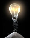 Light bulb and salt shaker Royalty Free Stock Photo