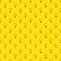 Light bulb Seamless Pattern hand drawn. Vector Illustration Royalty Free Stock Photo