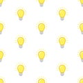 Light bulb seamless pattern. Royalty Free Stock Photo