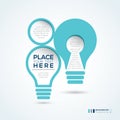 Light Bulb Shape Abstract Design Layout Royalty Free Stock Photo