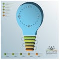 Light Bulb Shape Business Infographic Royalty Free Stock Photo