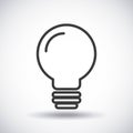 Light bulb. Silhouette icon design. Vector graphic Royalty Free Stock Photo