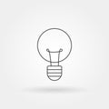 Light bulb single isolated icon with modern line or outline style vector Royalty Free Stock Photo