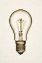 A light bulb that is sitting on a table. Royalty Free Stock Photo
