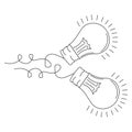 Light Bulb Sketch Vector â Doodle Style Idea Symbol Illustration Royalty Free Stock Photo