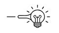 Light bulb with spark, sudden insight and creative breakthrough vector design Generative AI Royalty Free Stock Photo