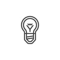 Light Bulb Sticker line icon