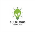 light bulb symbol, icon or logo of go green and agricultural innovation, idea and inspiration vector graphic design