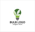 light bulb symbol, icon or logo of go green and agricultural innovation, idea and inspiration vector graphic design