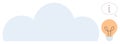 Cloud Computing Concept with Light Bulb and Idea Speech Bubble for Innovation and Technology Royalty Free Stock Photo