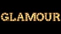 Light bulb text two way blinking aktion the word gramour